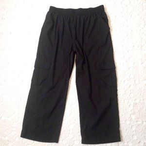 Universal Standard Cargo Pants Wide Leg Black Pull On Elastic Waist 14-16 Women